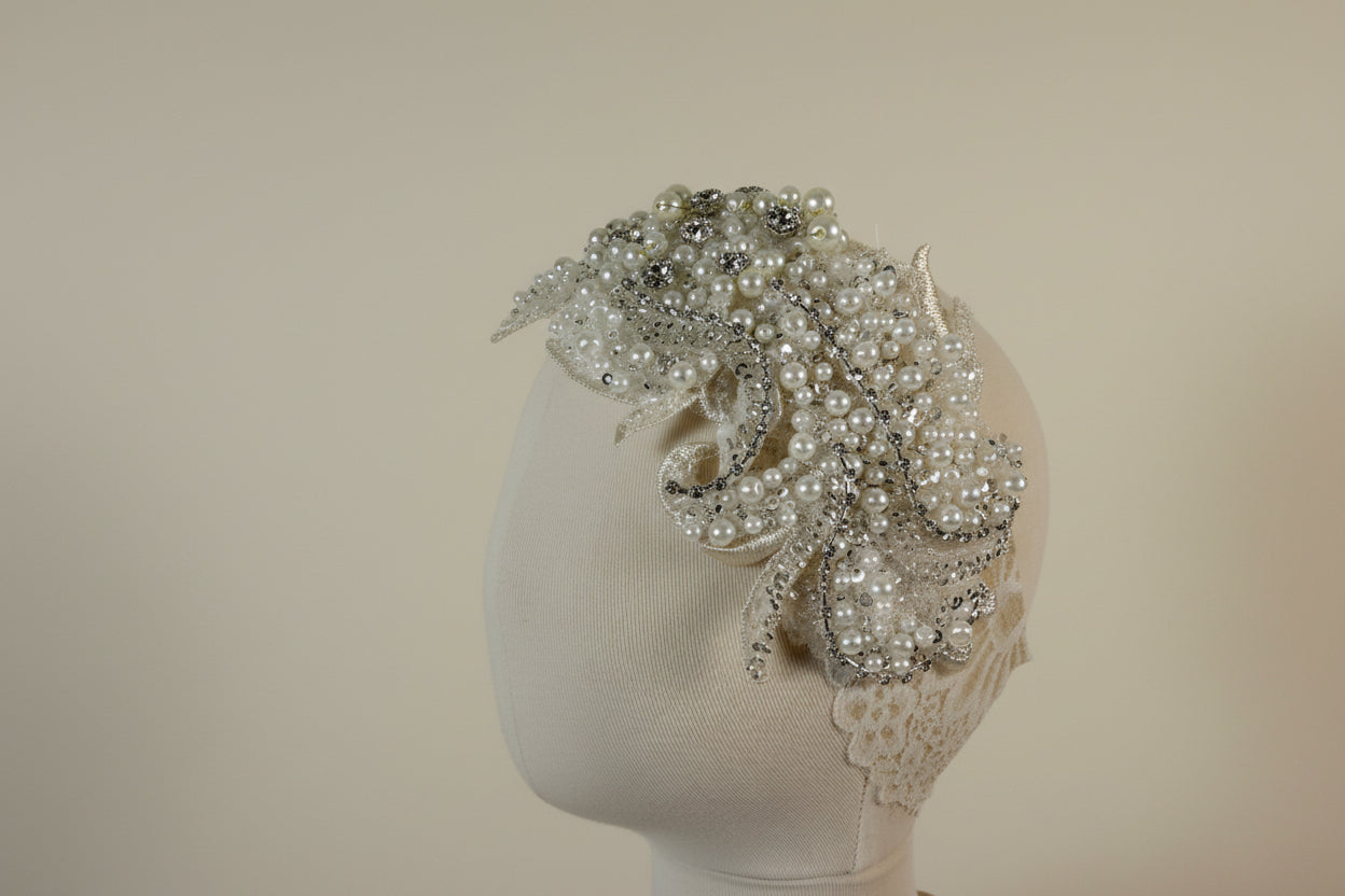 Ropon Celeste tono Champagne / Celest Baptism Dress in Champagne