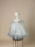 Romina Baptism Dress in Creamy Ivory/ Ropon Romina en tono Perla
