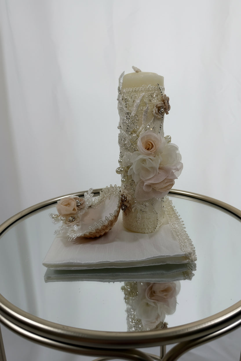 Ropon Juliette en tono Perla / Juliette Baptism Dress in Creamy Ivory