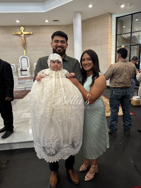 MAR BAPTISM DRESS IN CHAMPAGNE