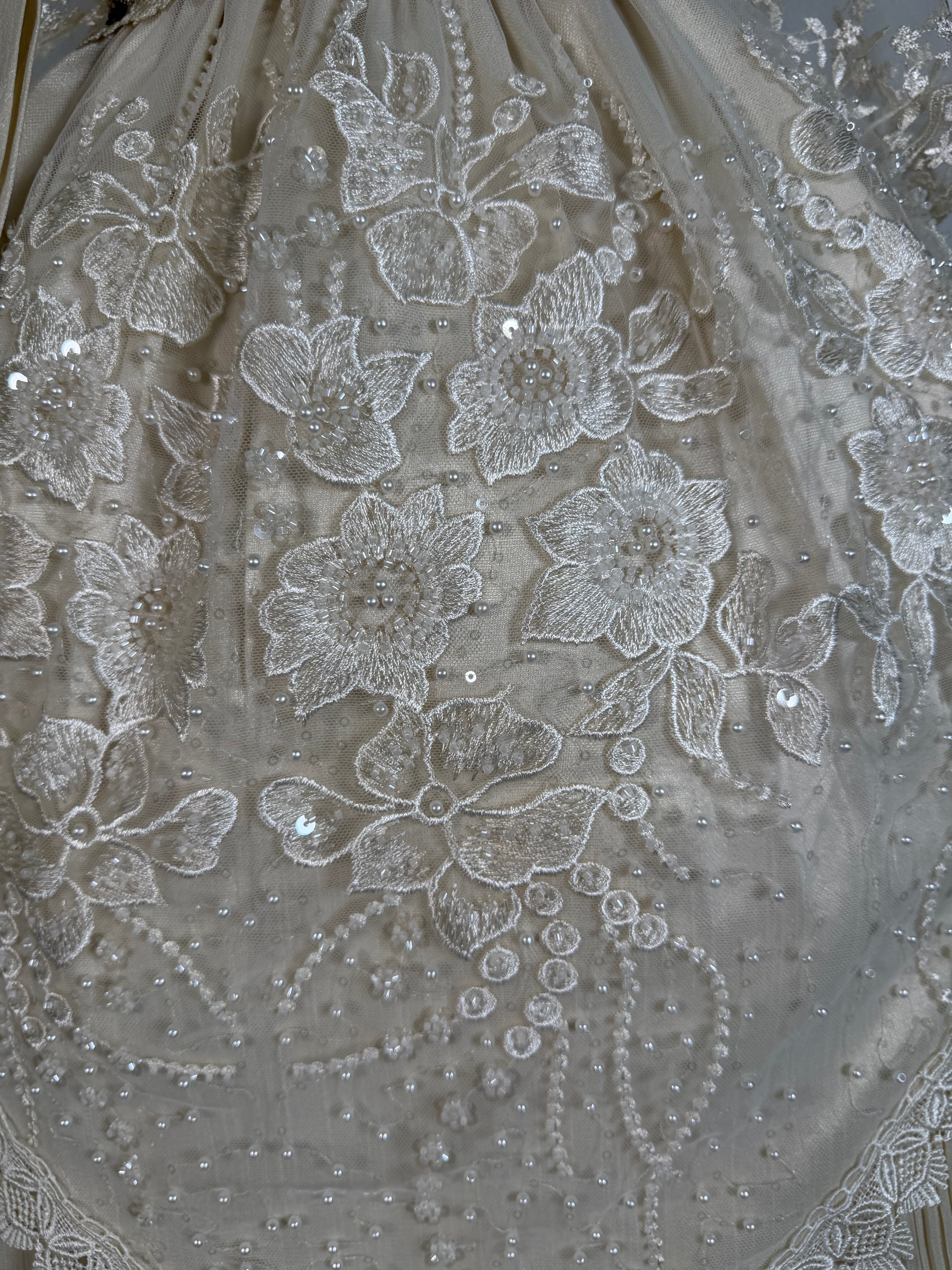 Ropon Carlota Tono Champagne/ Carlota Baptism Dress in Champagne