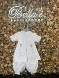 SIZE 3 Boy Baptism outfit in White style #412 (Outfit Only) Solamente Traje