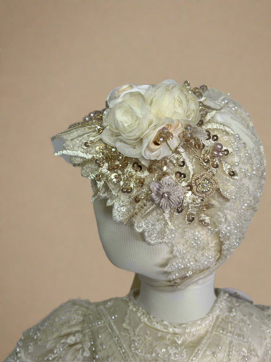 Juliette Baptism Dress in Champagne