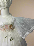 Romina Baptism Dress in Creamy Ivory/ Ropon Romina en tono Perla