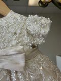 Perla Baptism Dress in Champagne