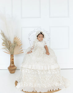 JAZMIN BAPTISM DRESS IN CHAMPAGNE