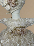 Marina Baptism Dress in Champagne 4 Layers/ Ropon Marina 4 olanes