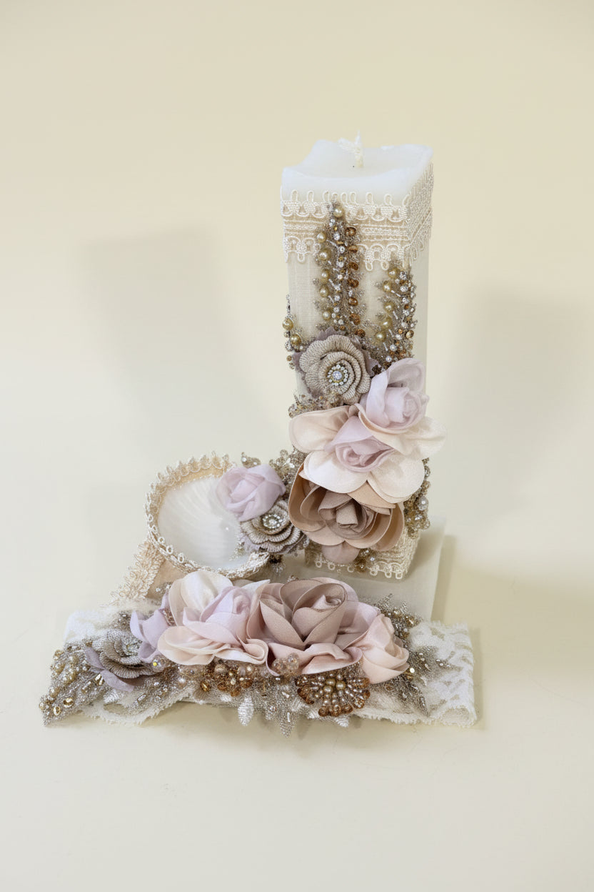 JAQUIE BAPTISM DRESS IN CHAMPAGNE/ ROPON JAQUIE EN TONO CHAMPAGNE