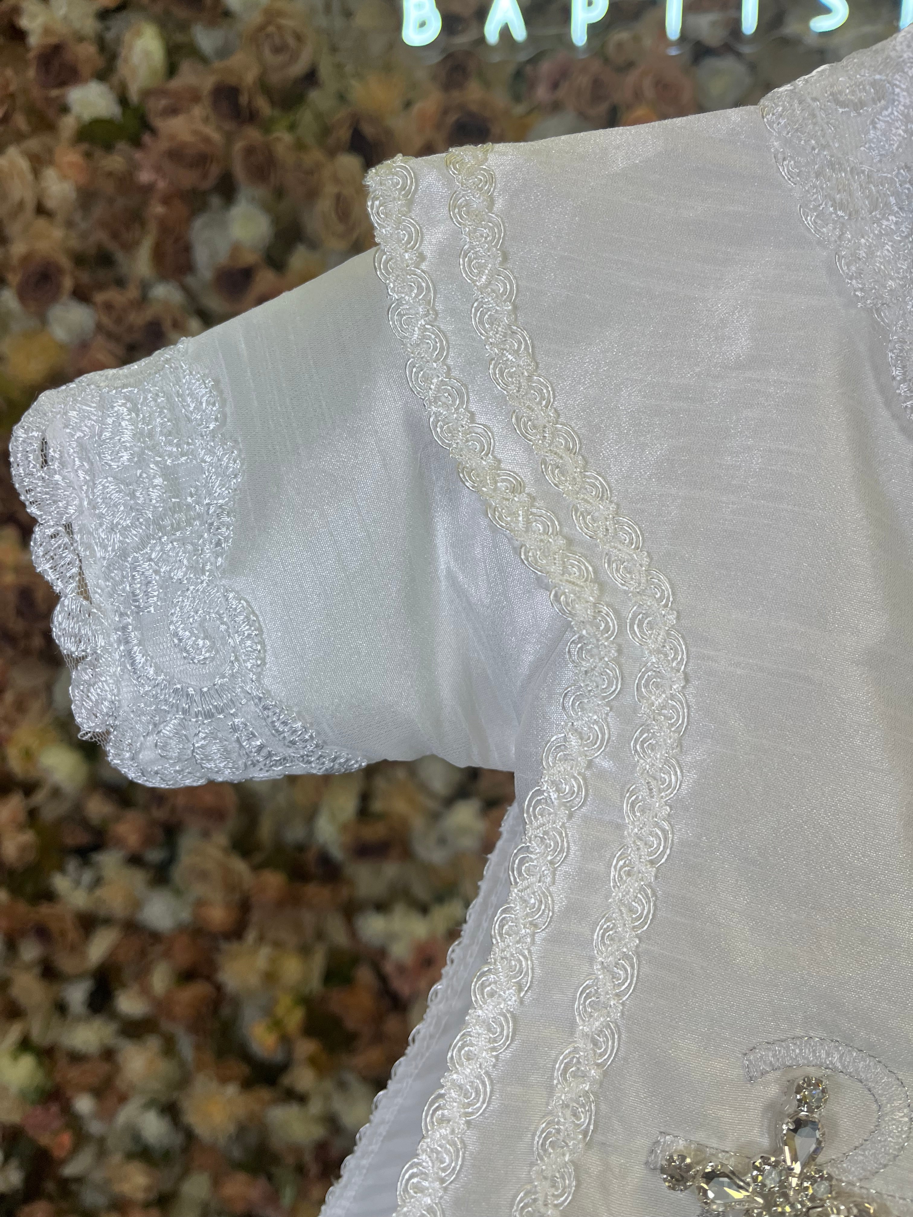 SIZE 3 Boy Baptism outfit in White style #412 (Outfit Only) Solamente Traje