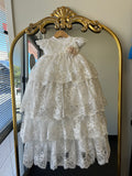 Marina Baptism Dress in Creamy ivory 4 layers
