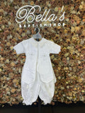 SIZE 3 Boy Baptism outfit in White style #434 (Outfit Only) Solamente Traje