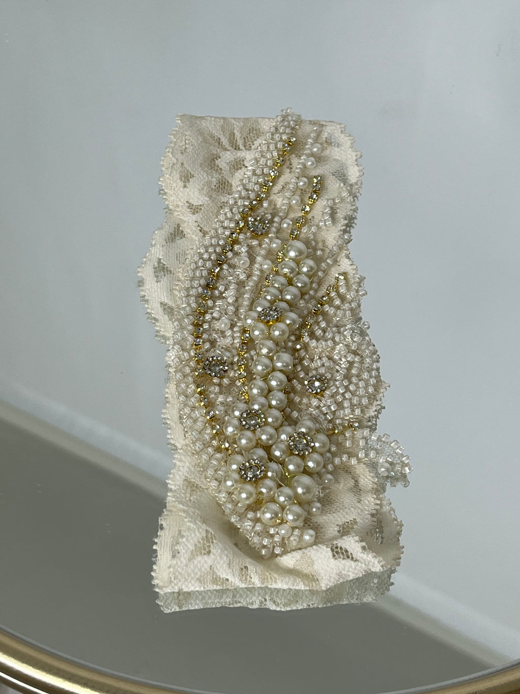 Perla Baptism Dress in Champagne Long Sleeve