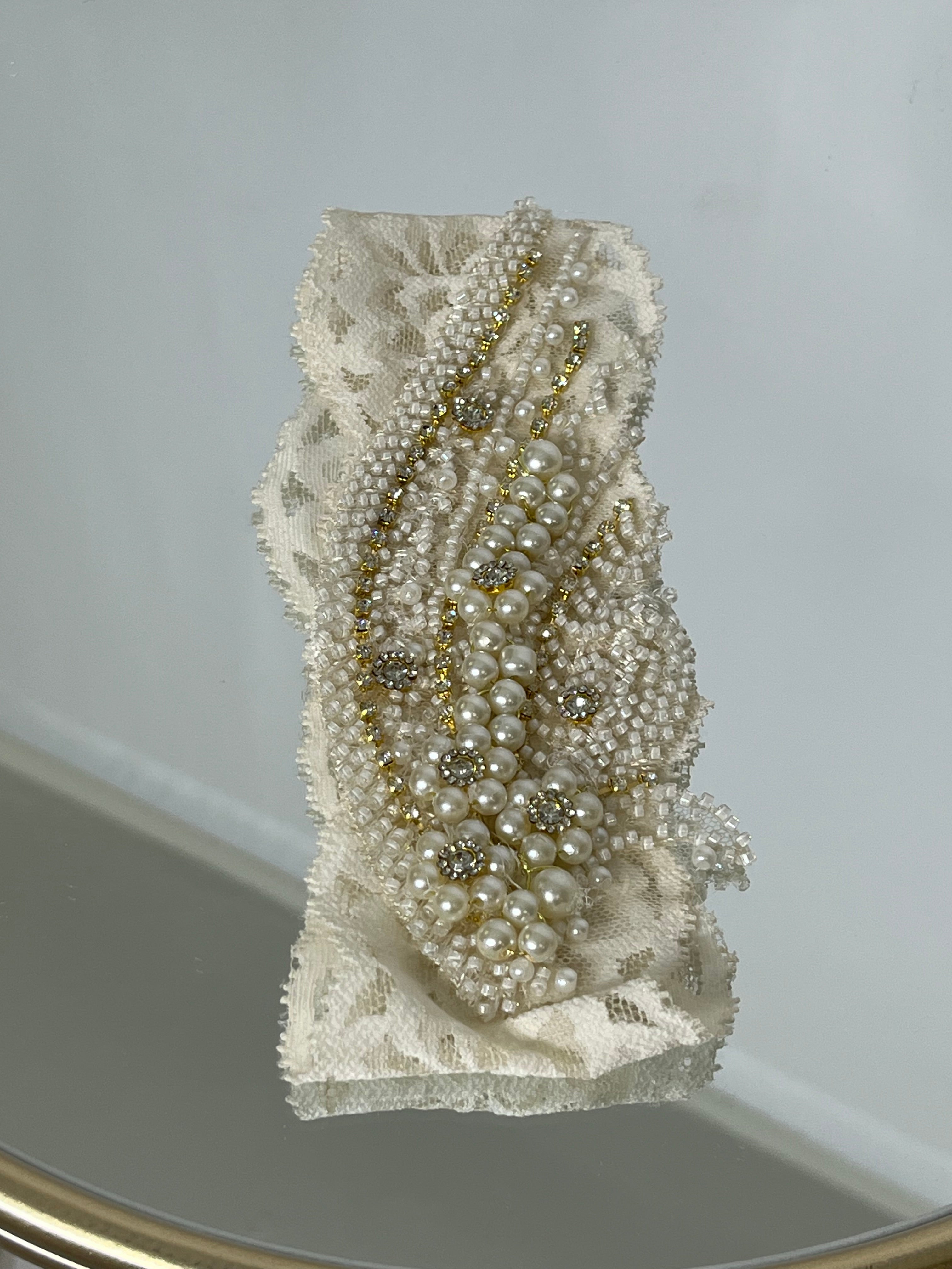 Perla Baptism Dress in Champagne Long Sleeve