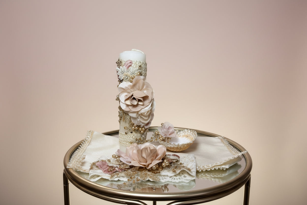 Ropon Carlota Tono Champagne/ Carlota Baptism Dress in Champagne