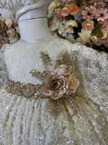 GRECIA BAPTISM DRESS IN CHAMPAGNE