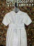 SIZE 3 Boy Baptism outfit in White style #413 (Outfit Only) Solamente Traje