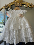 Marina Baptism Dress in Creamy ivory 4 layers