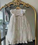 Perla Baptism Dress in Champagne