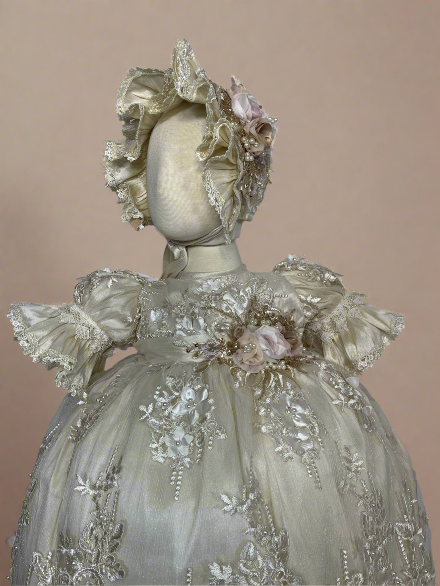 Janet Baptism Dress in Champagne