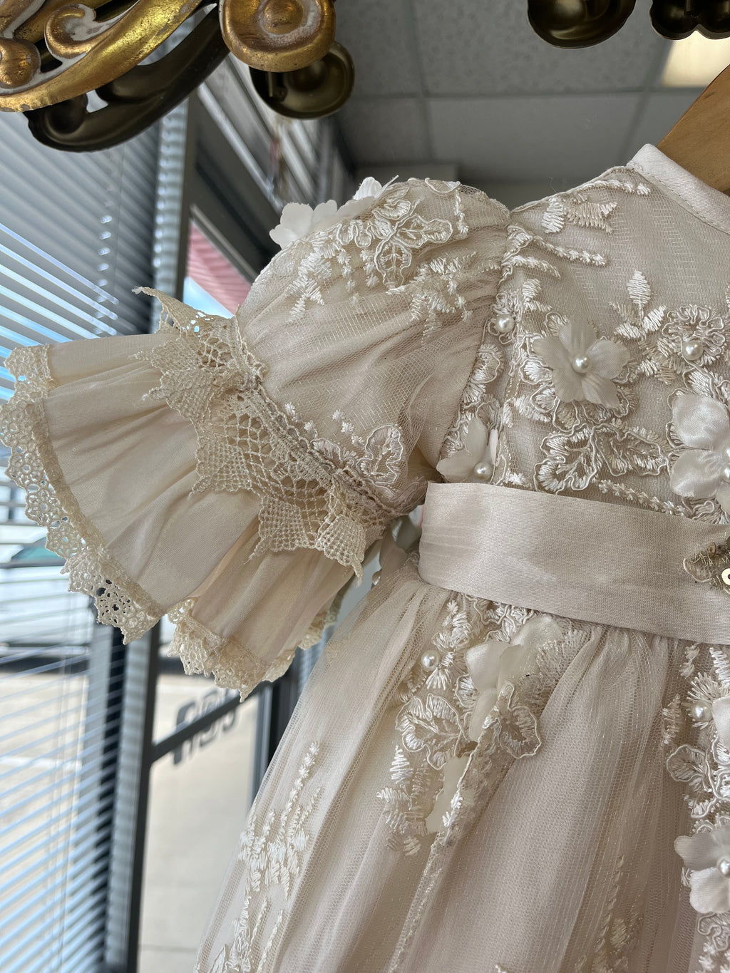 Janet Baptism Dress in Champagne