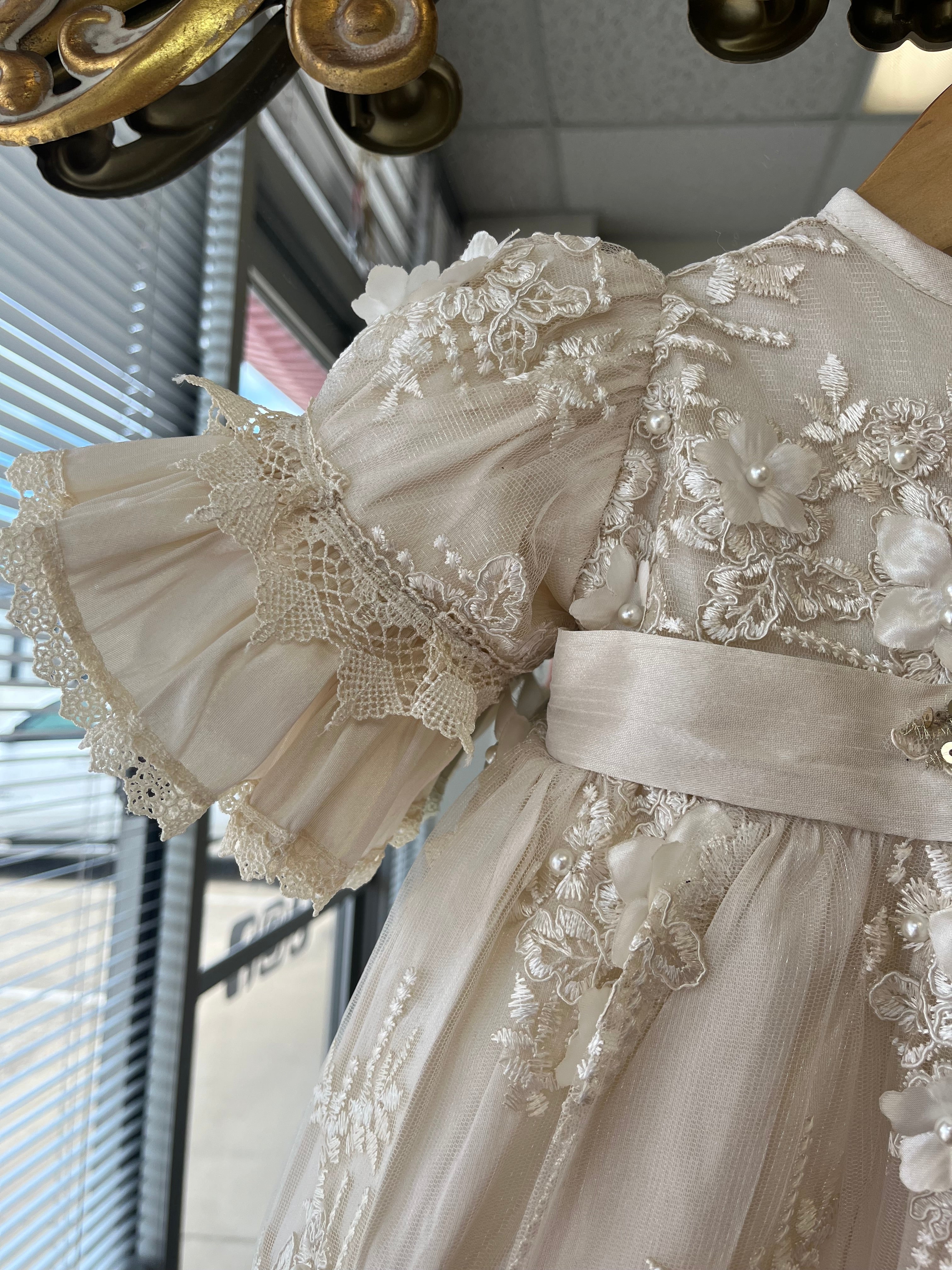 Janet Baptism Dress in Champagne