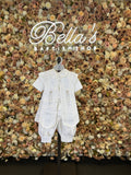 SIZE 3 Boy Baptism outfit in White style #413 (Outfit Only) Solamente Traje