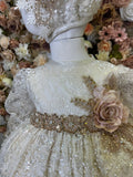 GRECIA BAPTISM DRESS IN CHAMPAGNE