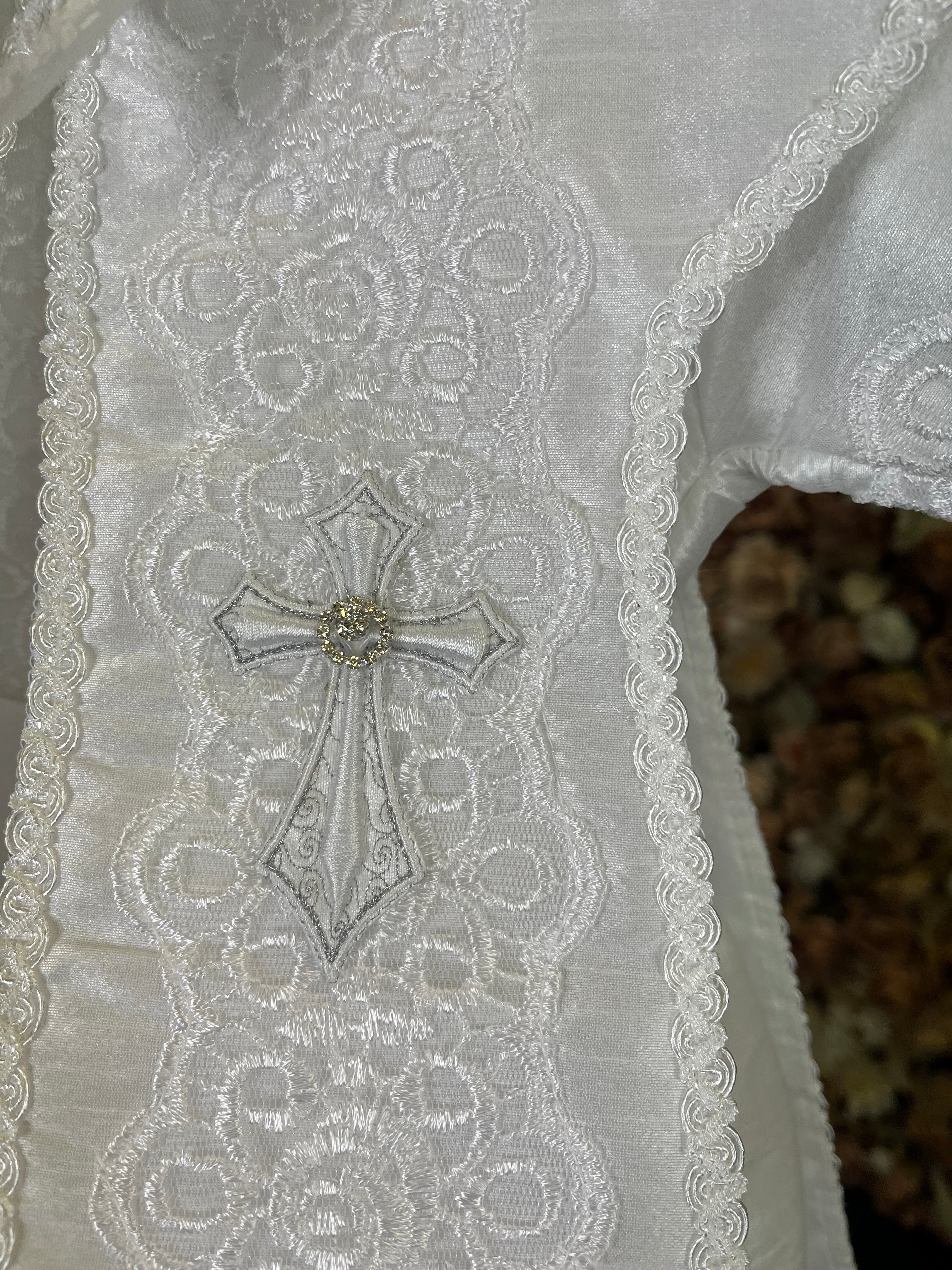 SIZE 3 Boy Baptism outfit in White style #434 (Outfit Only) Solamente Traje