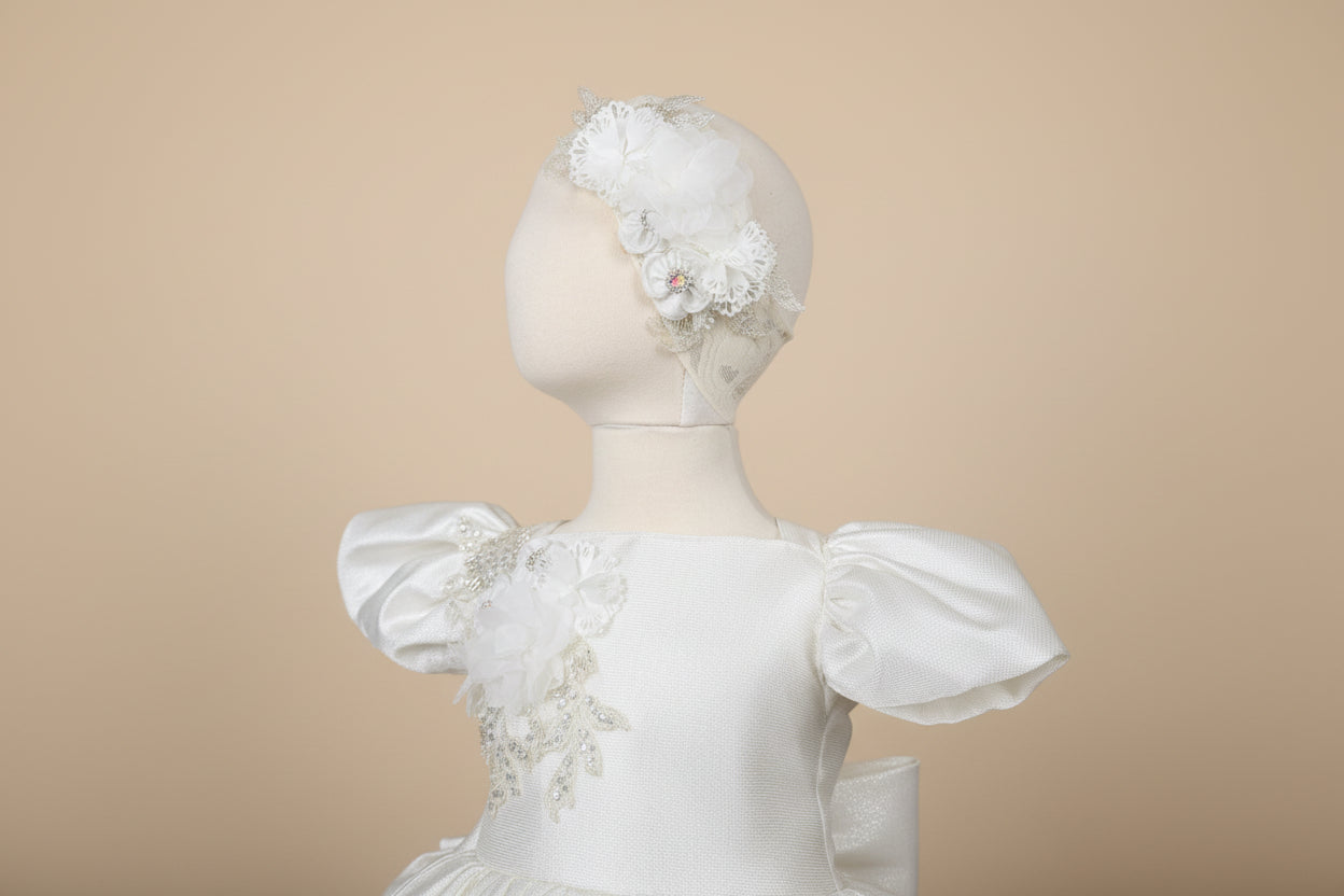 Ivory Romper/ Pañalero Tono Perla Style # 1537