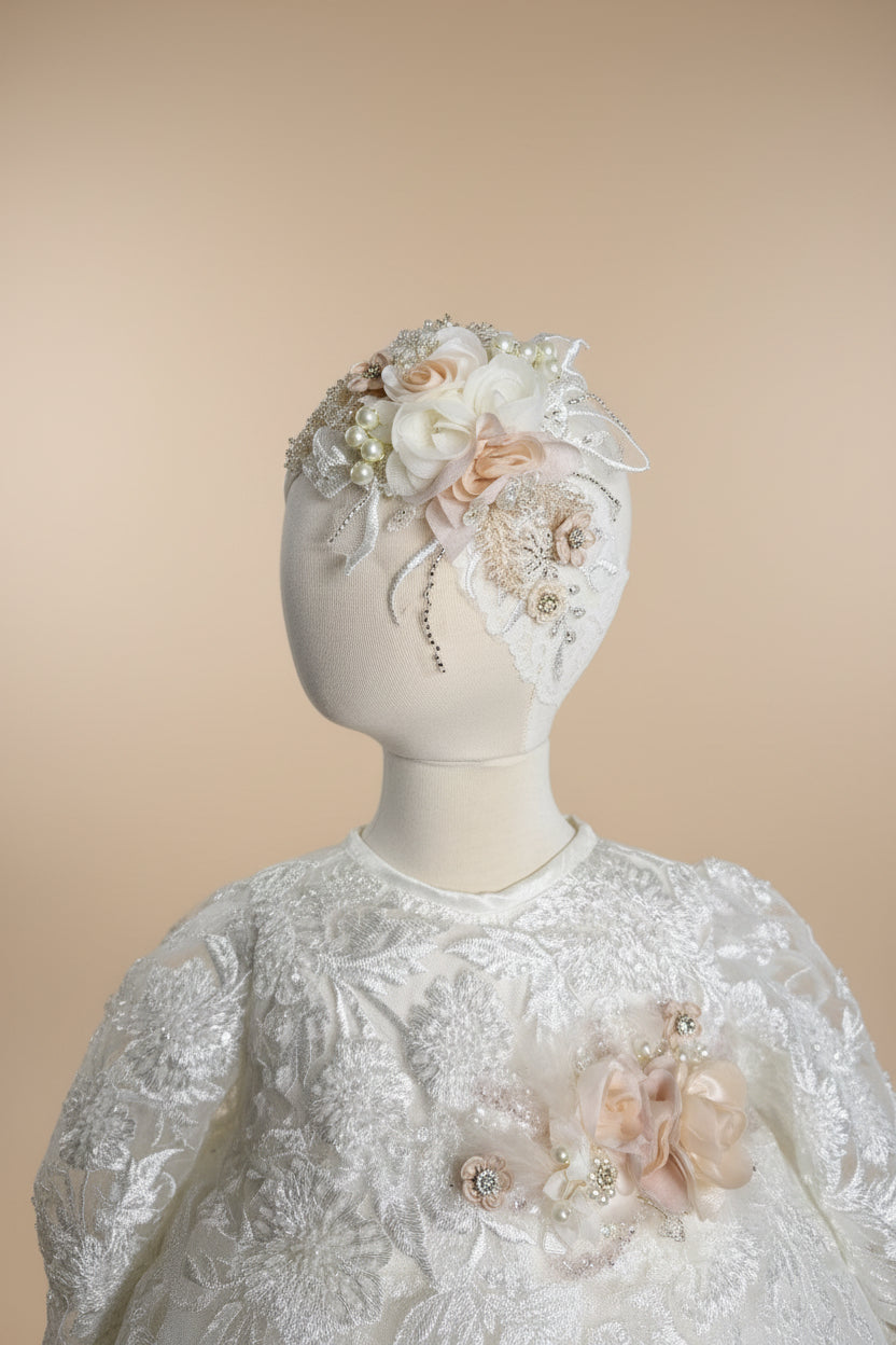 Ropon Emilia tono Perla/Emilia Baptism Dress in Creamy Ivory