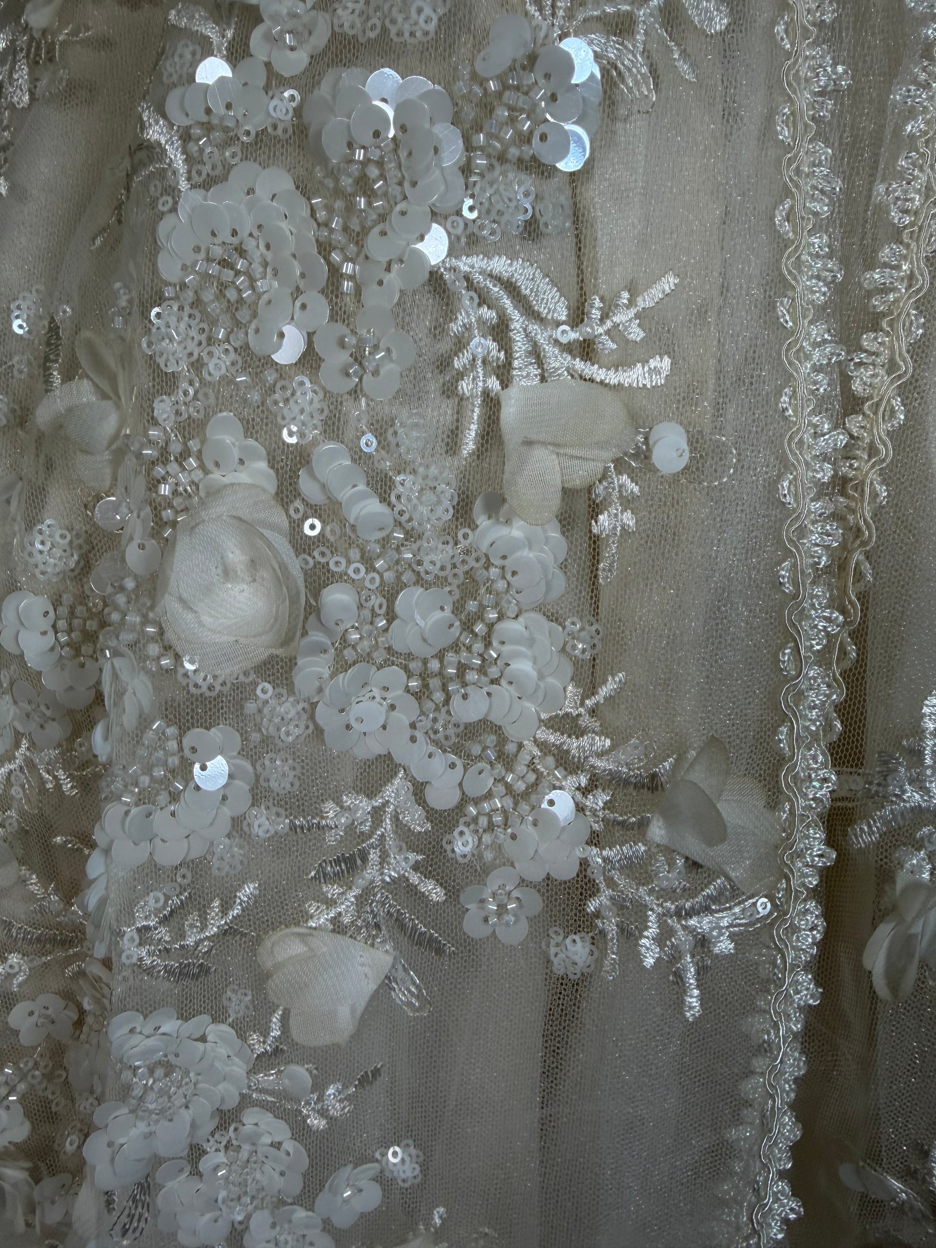 Ropon Aurora tono Champagne/ Aurora Baptism Dress in Champagne