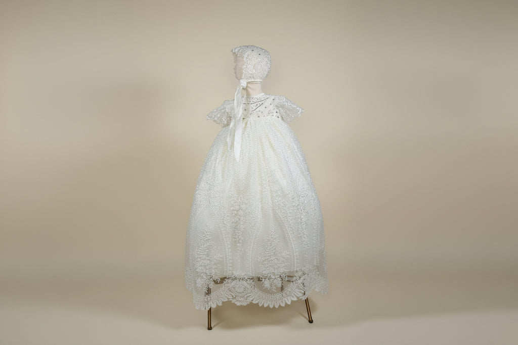 Ropon Mar en tono Perla / Baptism Dress Mar in Creamy Ivory
