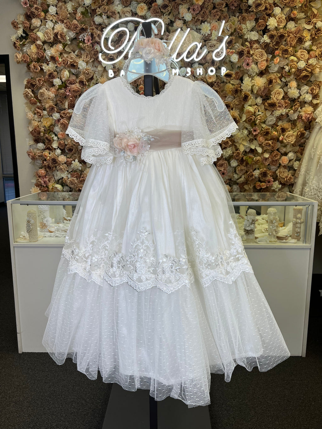 Baptism Dress in Creamy Ivory size 4