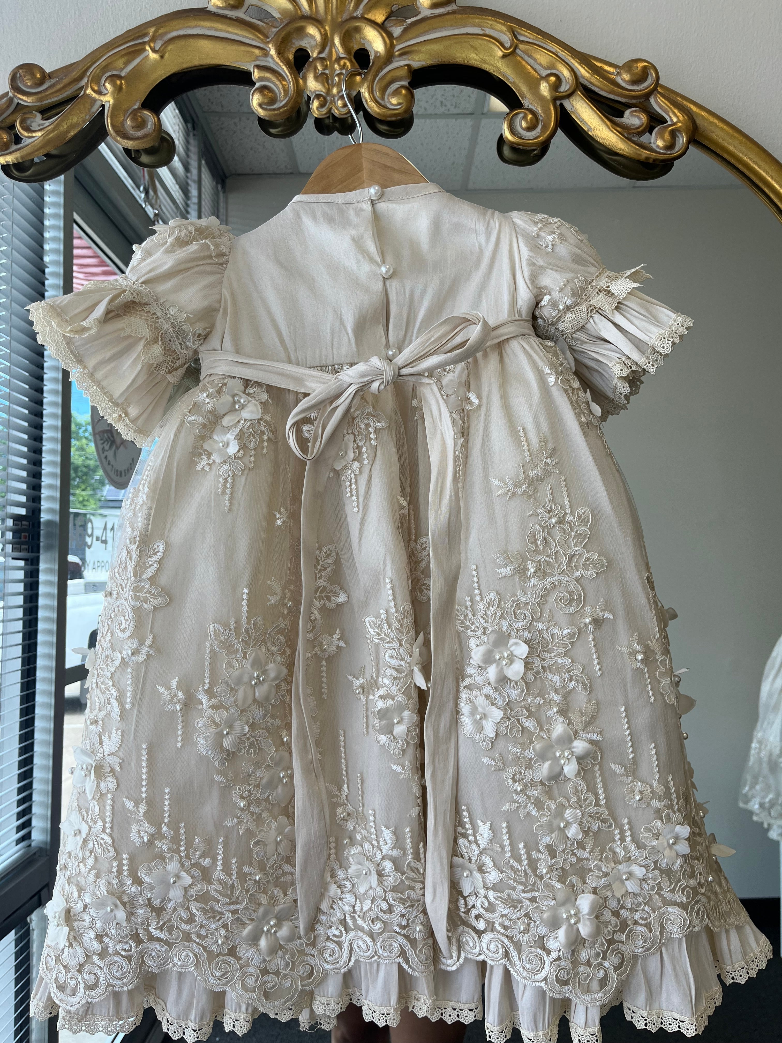 Janet Baptism Dress in Champagne