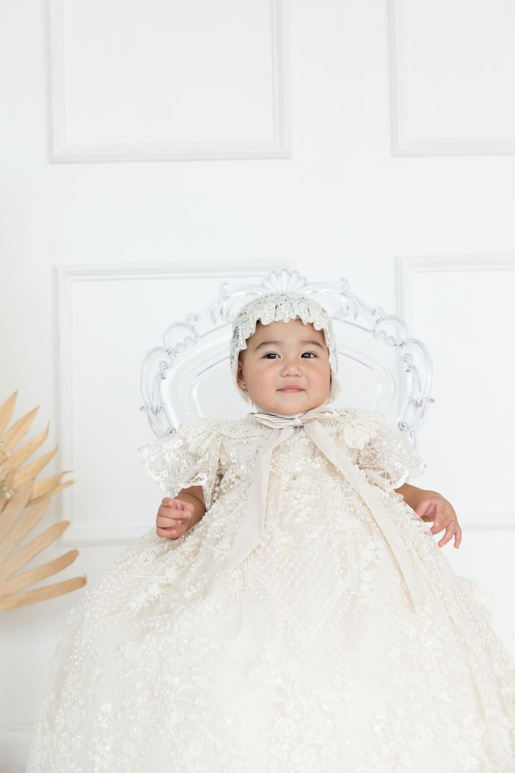 MAR BAPTISM DRESS IN CHAMPAGNE