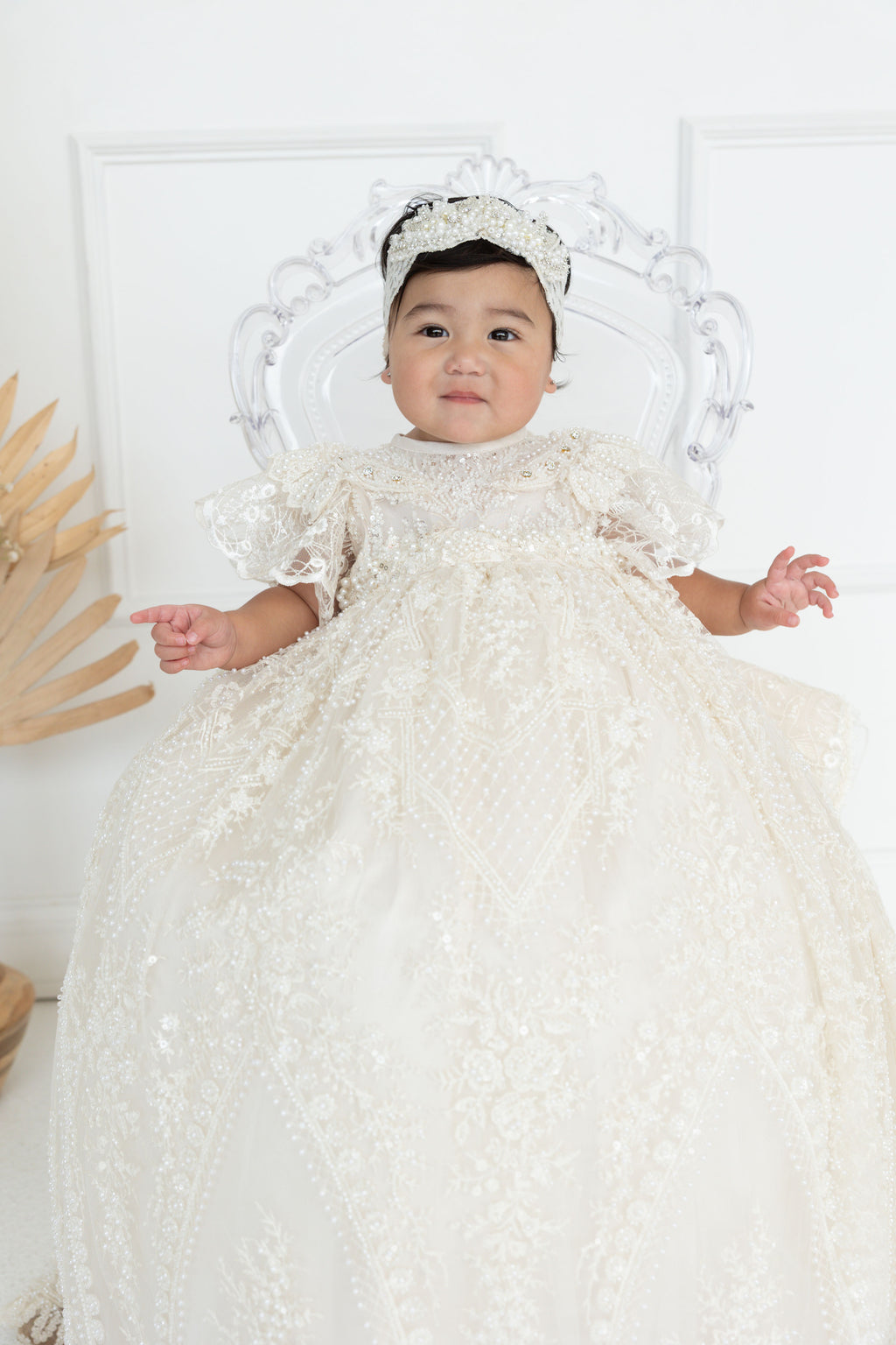 MAR BAPTISM DRESS IN CHAMPAGNE