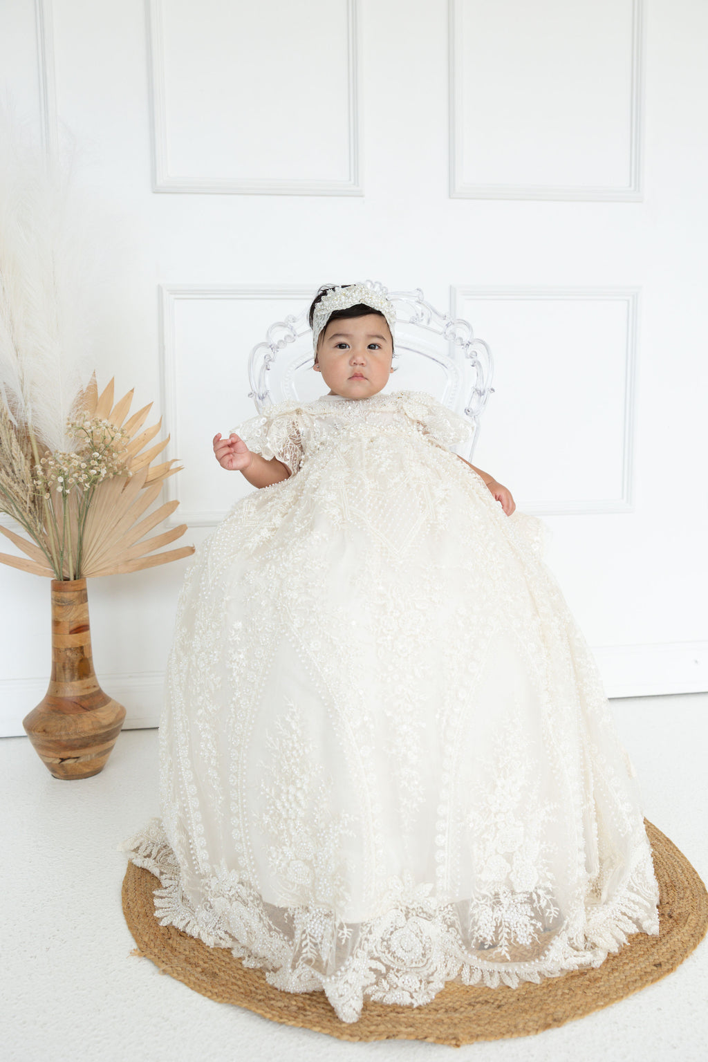 MAR BAPTISM DRESS IN CHAMPAGNE