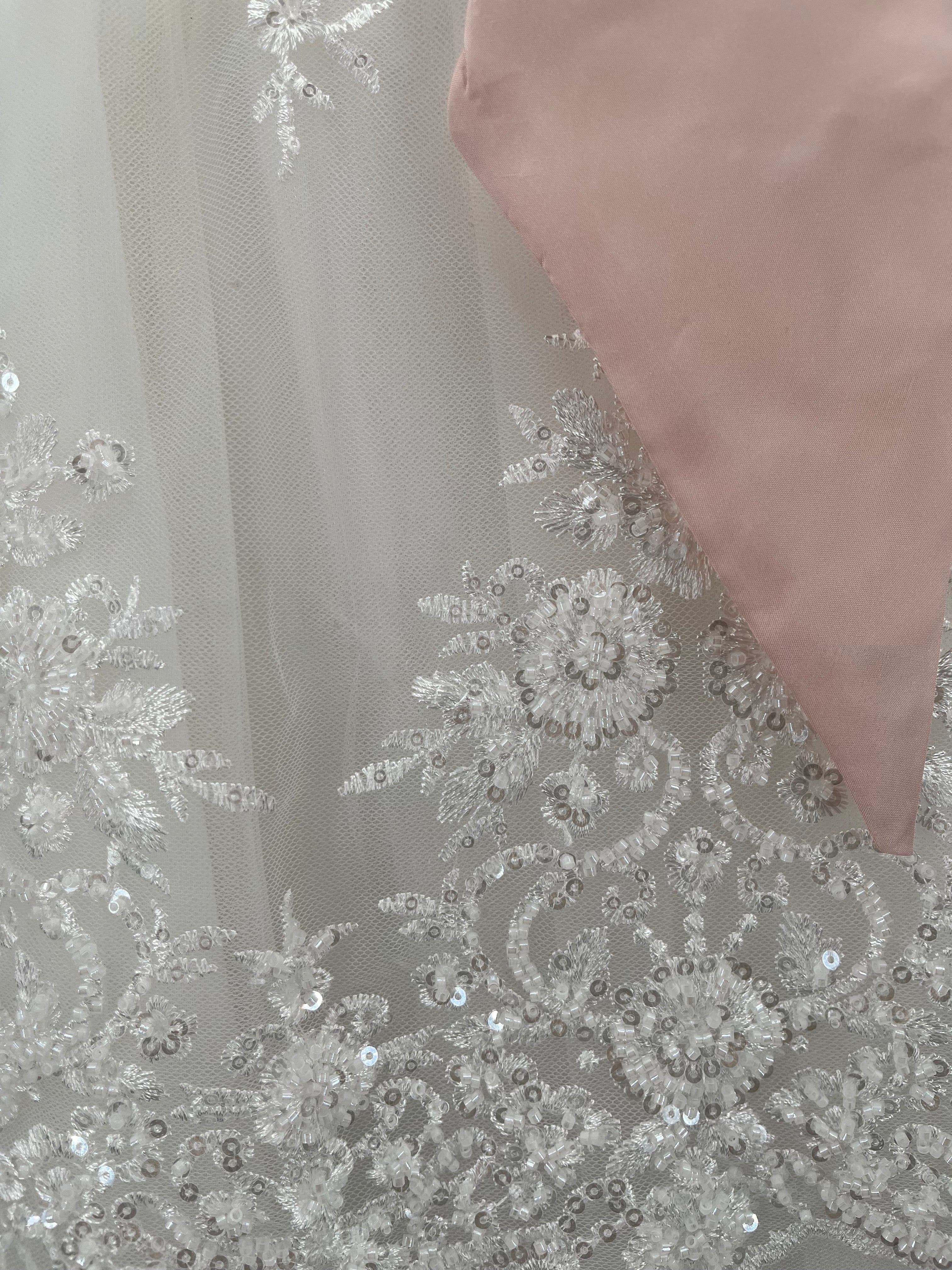 Denise Baptism Dress in Creamy Ivory/ Ropon Denise en tono Perla (DRESS AND BONNET ONLY/ ROPON Y GORRITO SOLAMENTE)