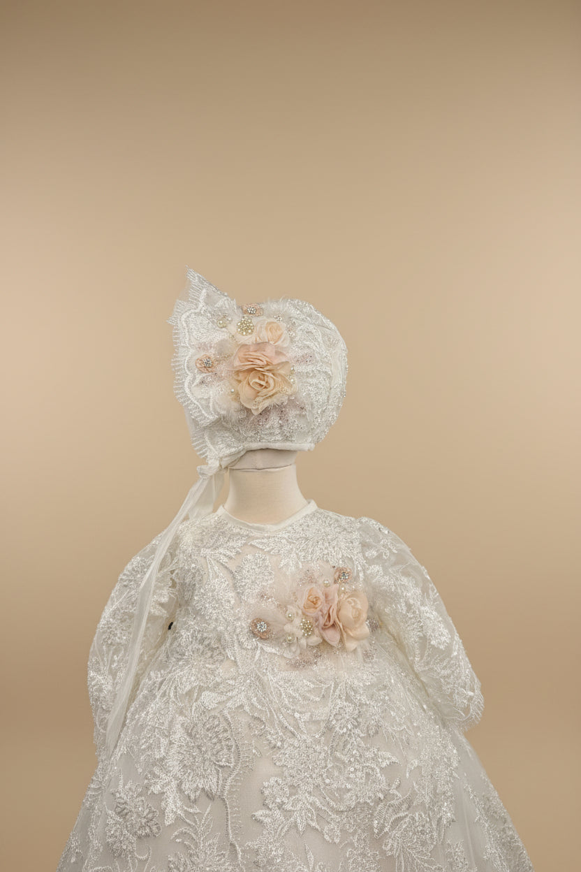 Ropon Emilia tono Perla/Emilia Baptism Dress in Creamy Ivory