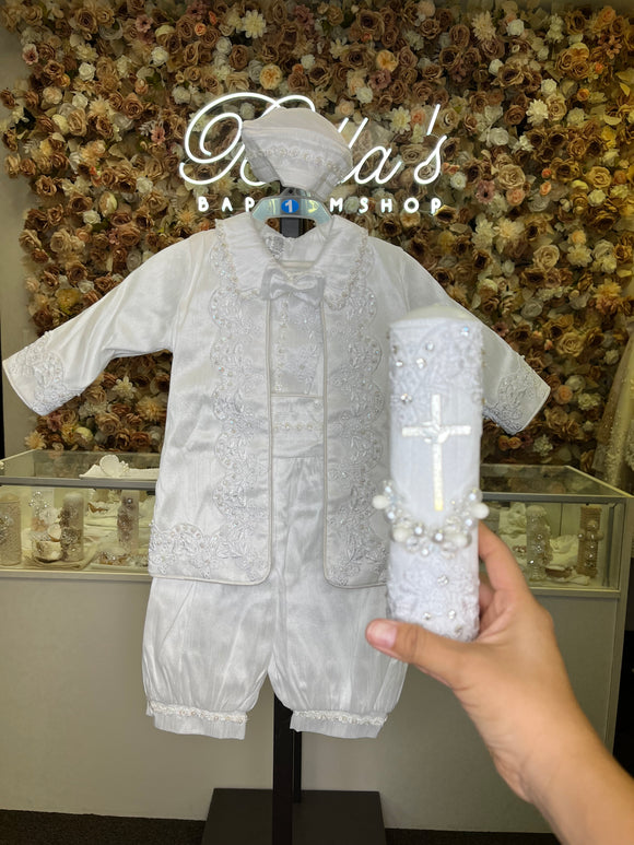 Prince Angel boy outfit in White