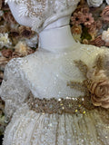 GRECIA BAPTISM DRESS IN CHAMPAGNE