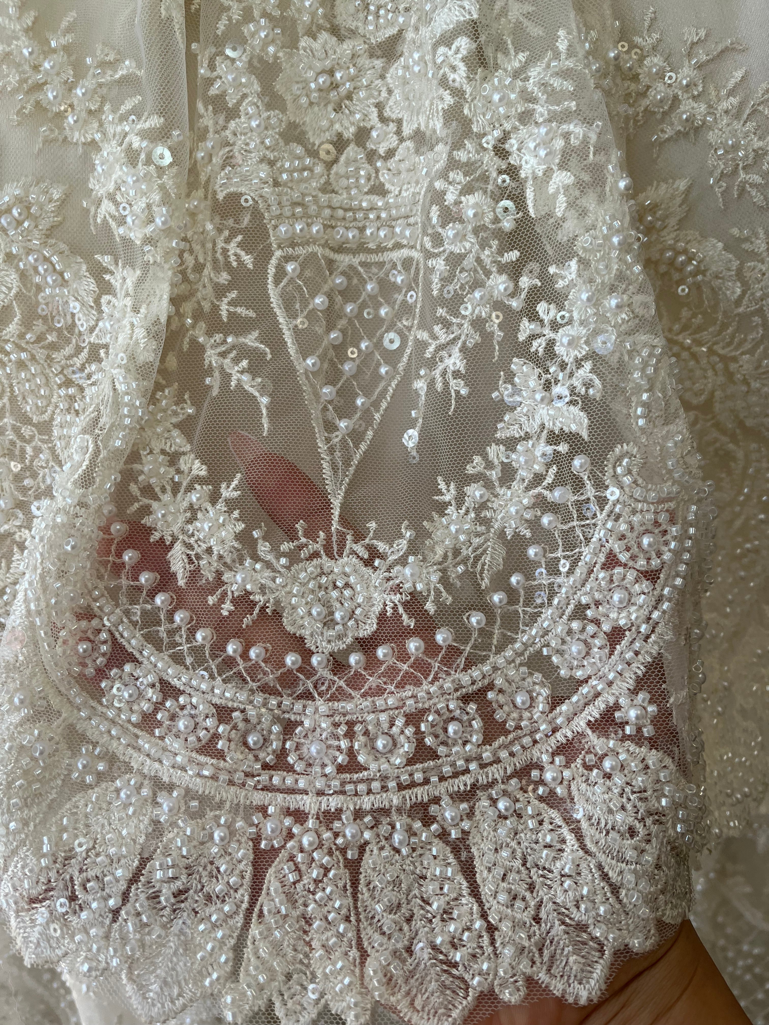 Juliette Baptism Dress in Champagne