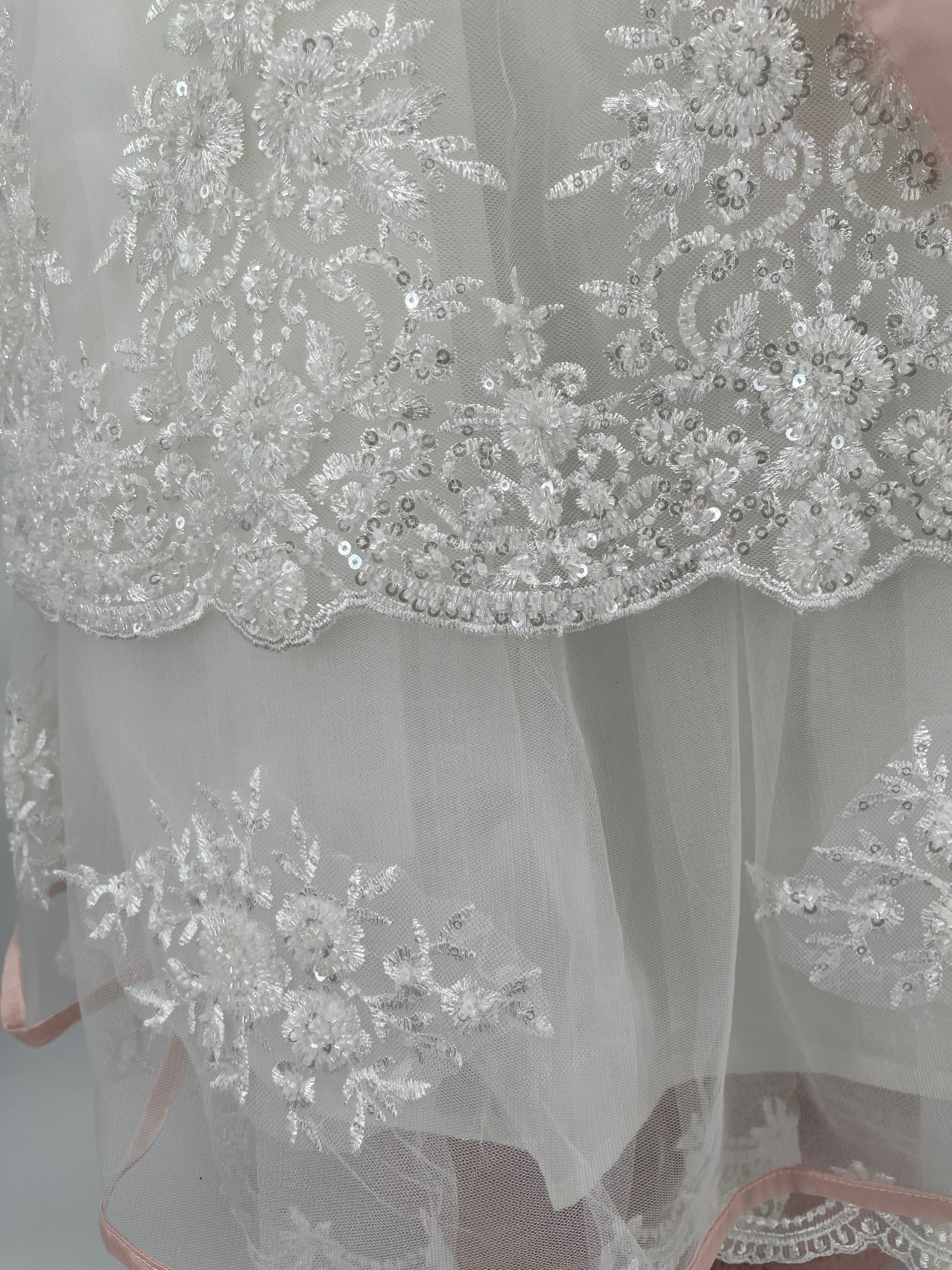 Denise Baptism Dress in Creamy Ivory/ Ropon Denise en tono Perla (DRESS AND BONNET ONLY/ ROPON Y GORRITO SOLAMENTE)