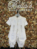 SIZE 3 Boy Baptism outfit in White style #413 (Outfit Only) Solamente Traje