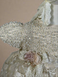 BOMBON BAPTISM DRESS IN CHAMPAGNE/ ROPON BOMBON EN TONO CHAMPAGNE