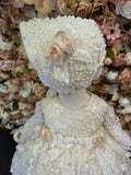 BOMBON BAPTISM DRESS IN CHAMPAGNE