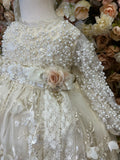 BOMBON BAPTISM DRESS IN CHAMPAGNE