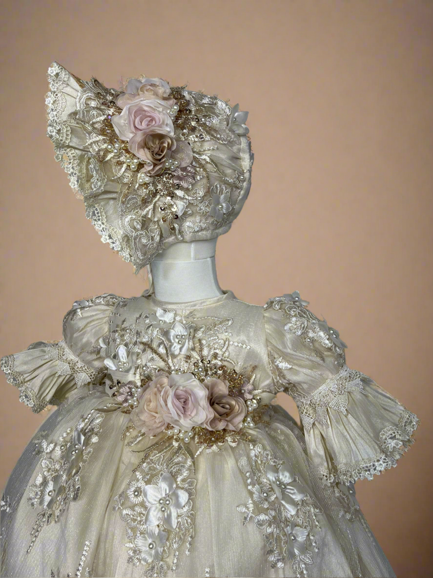 Janet Baptism Dress in Champagne