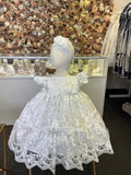 Marina Baptism Dress in White 4 layers