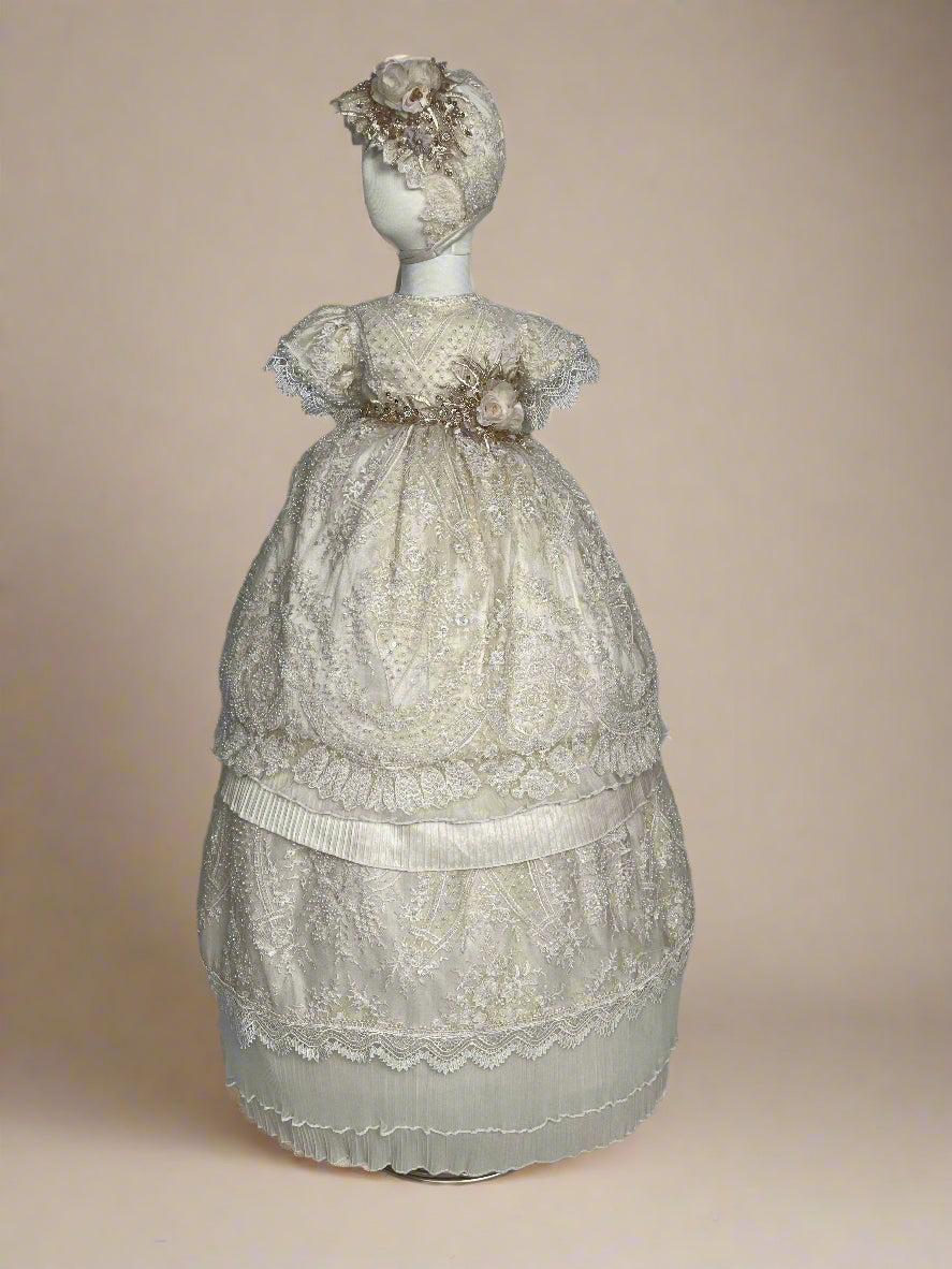 Juliette Baptism Dress in Champagne